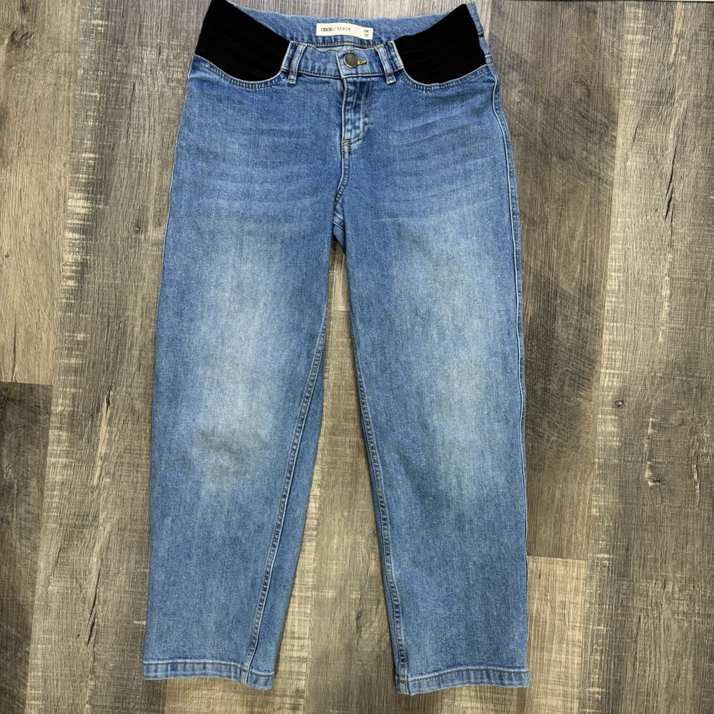 ASOS Maternity Blue Straight Leg Jeans
